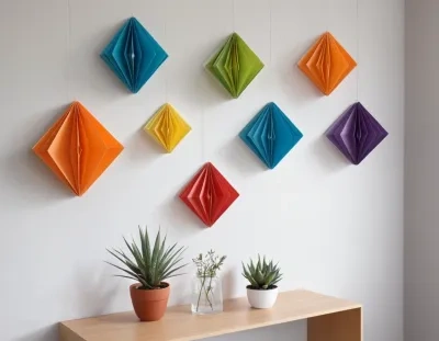 折纸墙艺术-几何装饰品