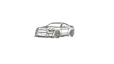 2021款野马谢尔比GT500剪影墙艺术