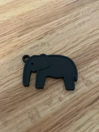 简单可爱的大象钥匙链