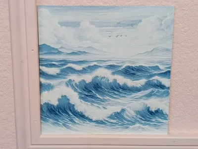 蓝色波浪墙艺术（HueForge）
