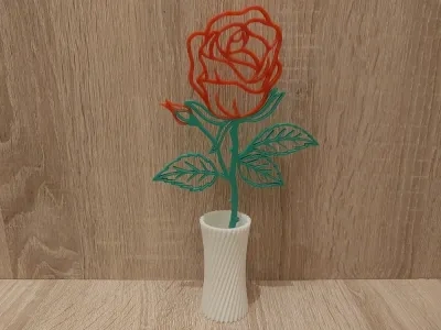 带花瓶的玫瑰 / Rose mit Vase