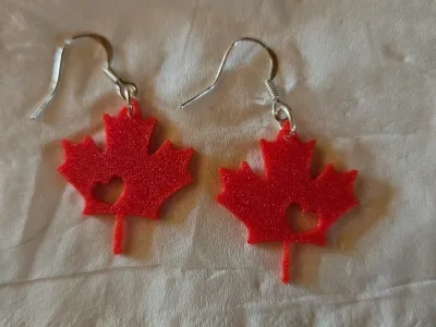 枫叶加拿大国庆节耳环