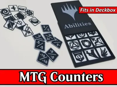 MTG计数器+盒子 - 适合卡盒中