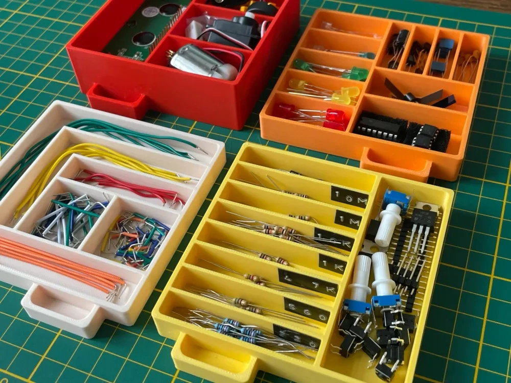 电子元件整理器 - Arduino入门套件 二次创作 - 来自 TimothyStMakerWorld:免费下载 3D 模型