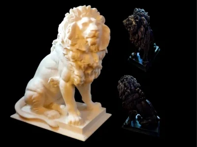 维也纳宫殿中的狮子来自扫描世界