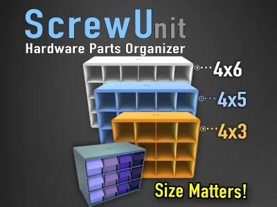 ScrewU-nit硬件组织存储 - 3种尺寸