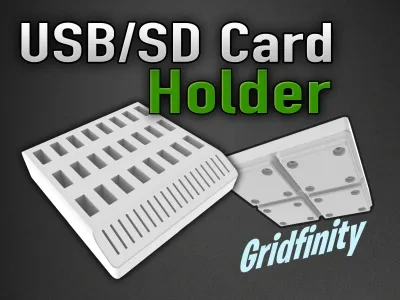 USB / SD卡支架 - 2x2 Gridfinity