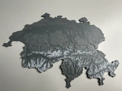 瑞士双色3D地图