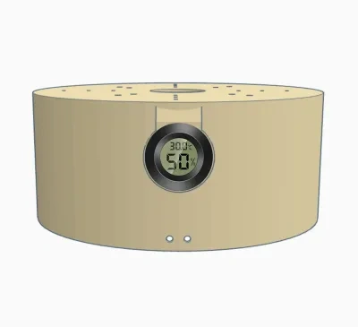 Bambu料盘烘干机罩带有湿度计/温度计接口