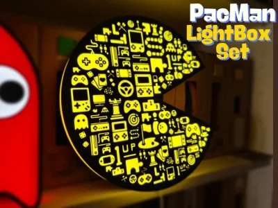 Pacman LED灯箱壁画