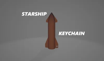 SpaceX Starship 钥匙扣 - 不那么厚重