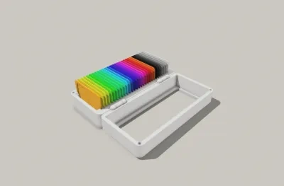 耗材色卡+一体成型翻盖磁吸收纳盒 Color card and Magnetic suction Box