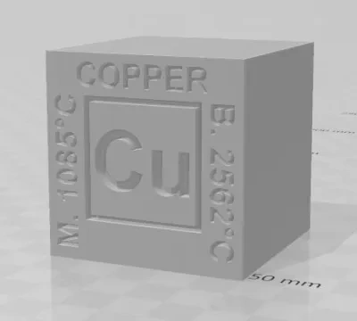 铜CU元素立方体