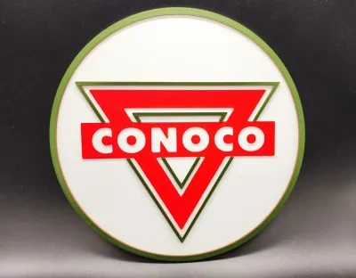 经典的 Conoco 招牌 3 种颜色