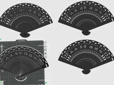 3D打印文创扇子之东营 西湖 湖州 诸暨