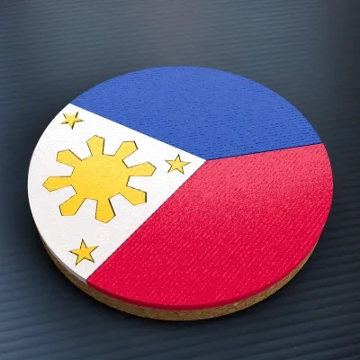 菲律宾 - 国旗啤酒杯垫