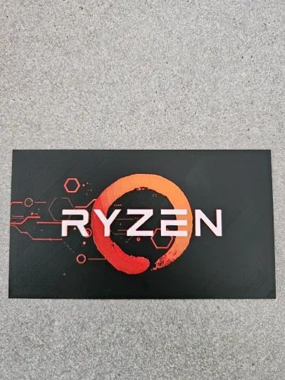 Ryzen Logo Hueforge 打印工艺说明