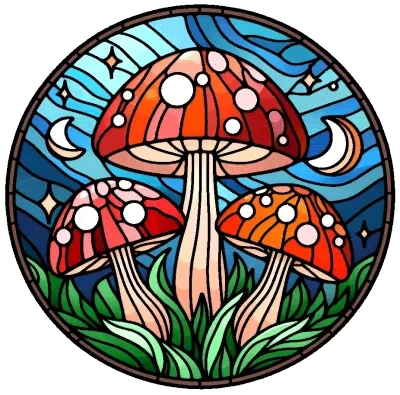 彩色玻璃蘑菇