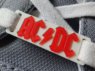 AC/DC 鞋带标签