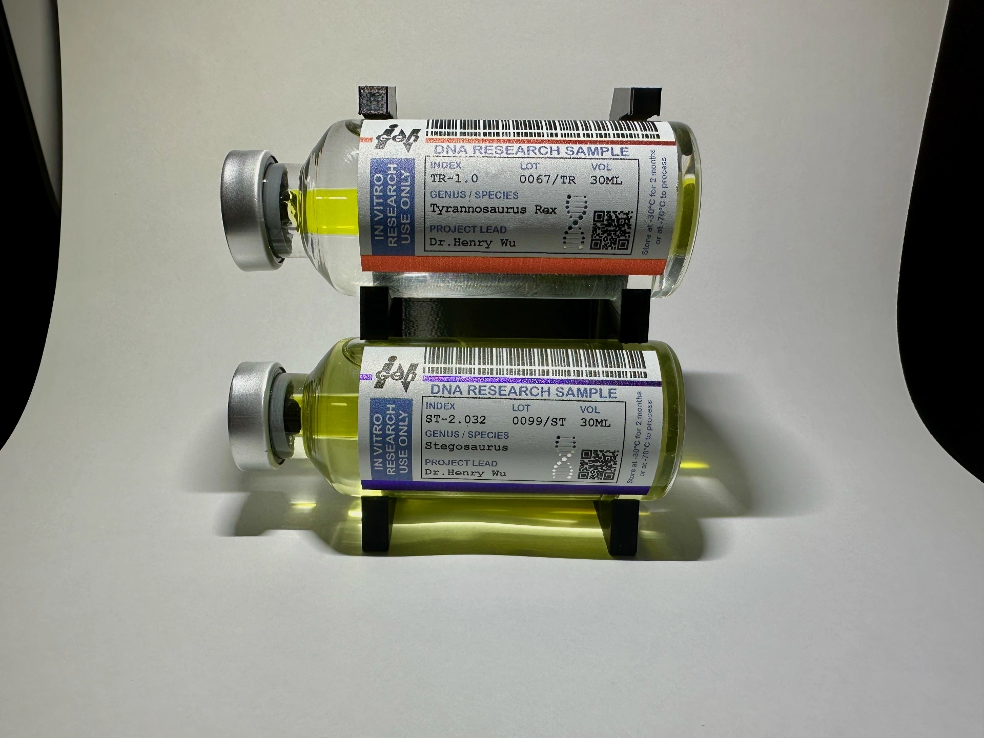 侏罗纪公园DNA样本瓶展示架 来自 abweber - MakerWorld