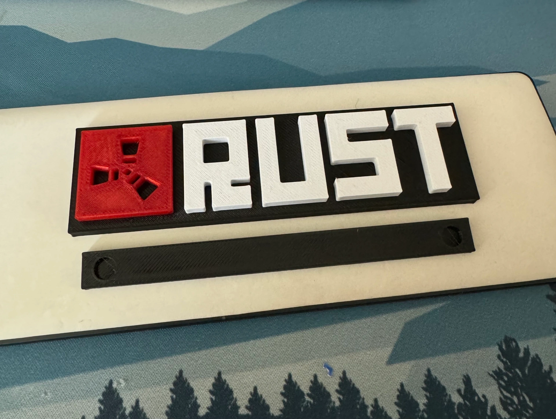 带有底座的Rust标志磁铁 来自 user_3366040554 - MakerWorld