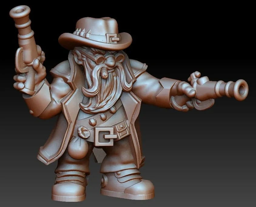矮人神射手dnd迷你模型 二次创作 - 来自 Darkwing MakerWorld：免费下载 3D 模型