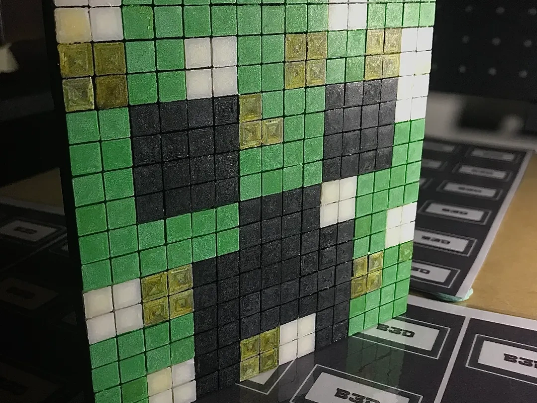 Minecraft爬行者像素艺术 来自 mr print (B3D) - MakerWorld