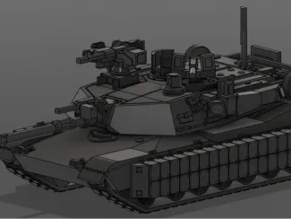 M1A2 Abrams SEP V4 TUSK I + II的模型重新设计