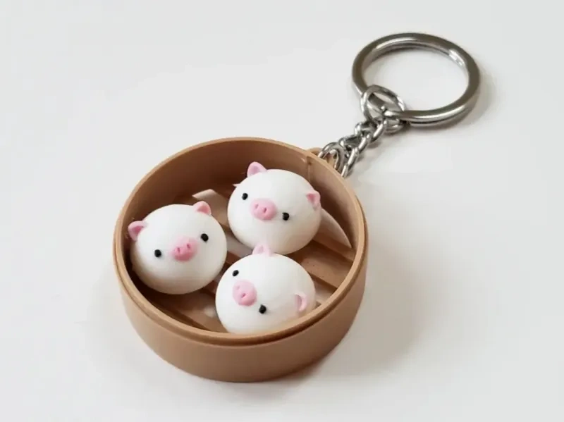 小猪包子解压钥匙链（点心）