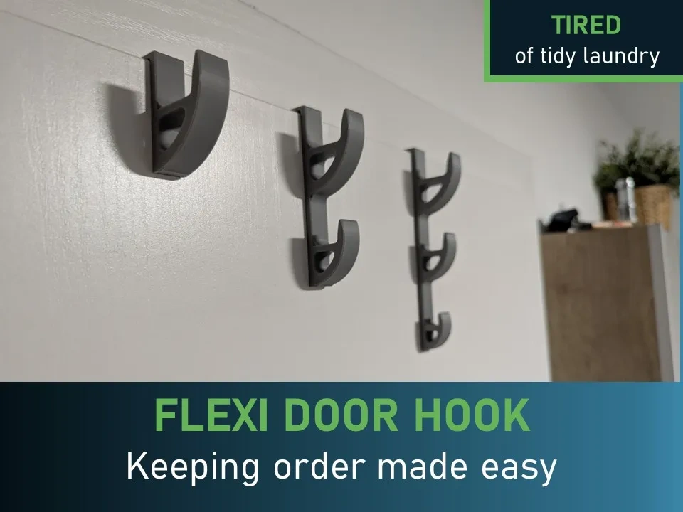 FLEXI HOOK——终极门钩解决方案 来自 reinbrech.robert - MakerWorld