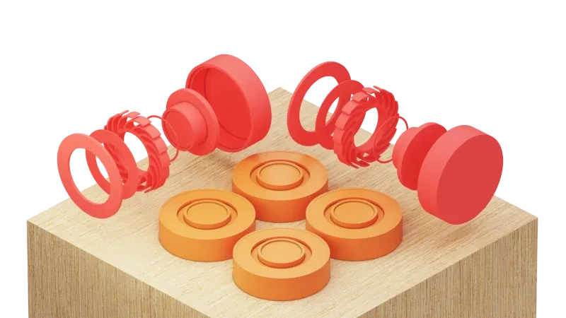 P1X1无轴承抗震脚垫 P1X1 VibrationAbsorbingFootNoBearing