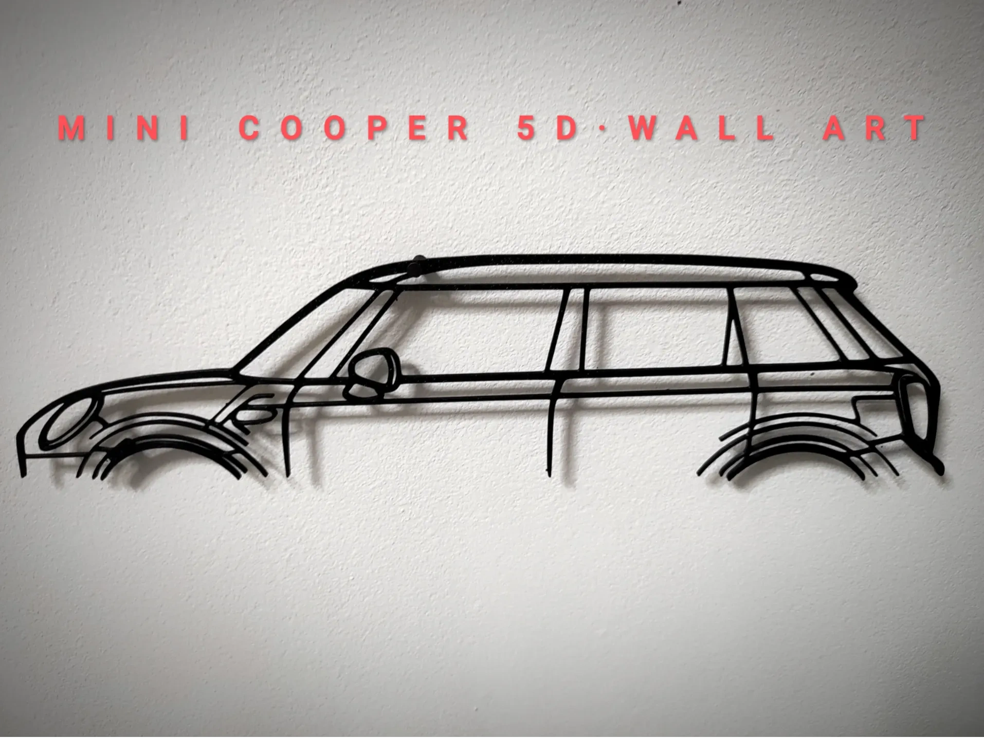 MINI COOPER 5门版墙面艺术剪影 来自 SnailPrint - MakerWorld