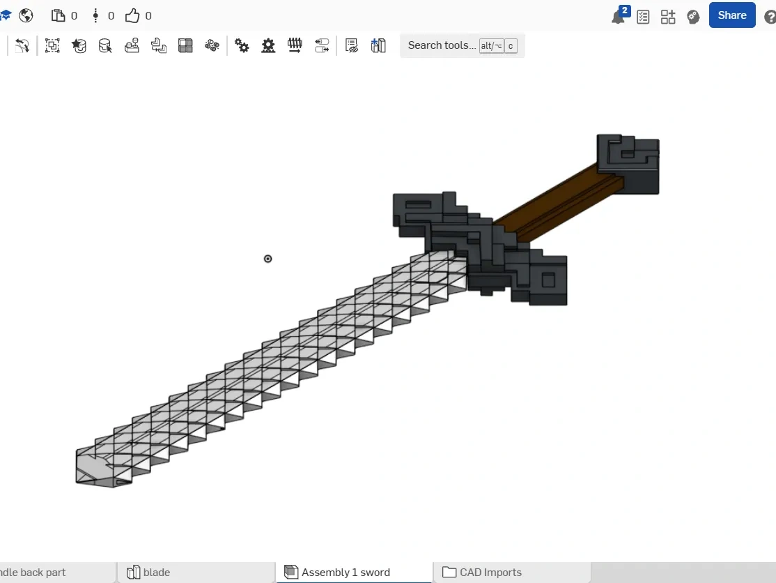 我的世界电影中的矿镐剑 来自 the 3D DRAGON - MakerWorld