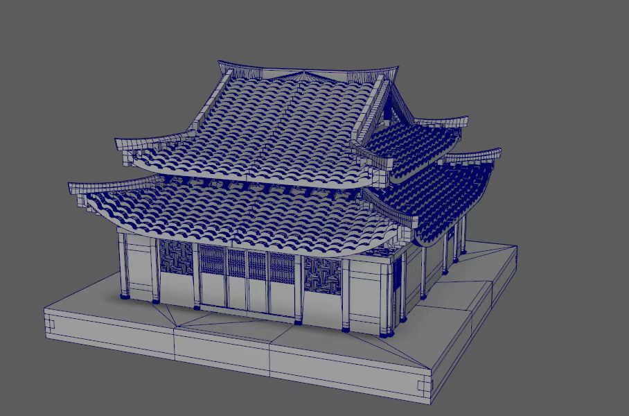 古建筑-延福寺木板切割拼搭积木来自野人古建筑数字模型库