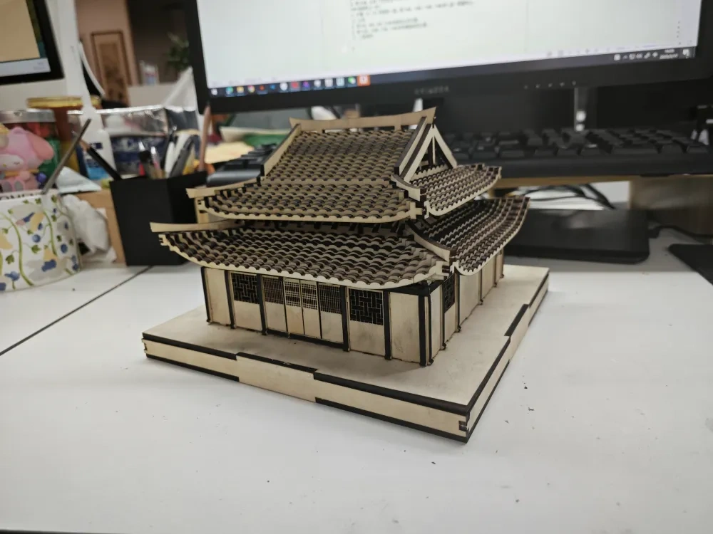 古建筑-延福寺木板切割拼搭积木 - 免费 3D 打印模型 - MakerWorld