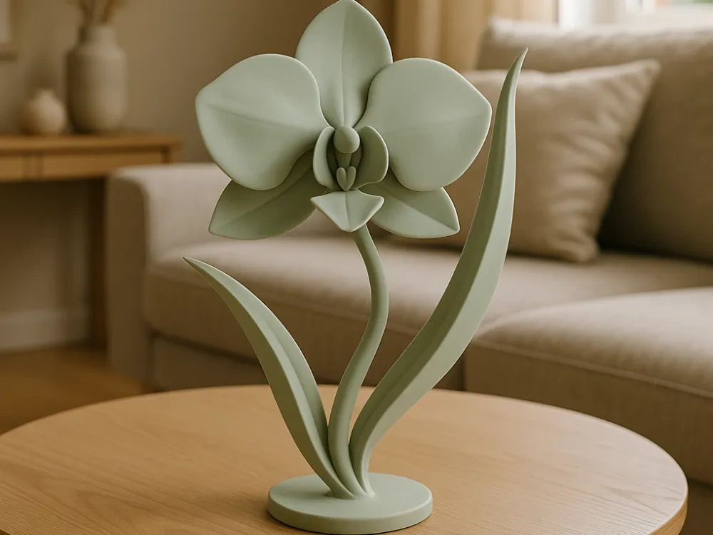 艺术兰花:优雅的装饰花朵 来自 DamakonMakerWorld:免费下载 3D 模型