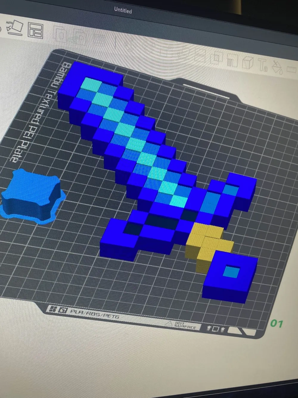 Minecraft 剑 来自 KomiLoki MakerWorld:免费下载 3D 模型