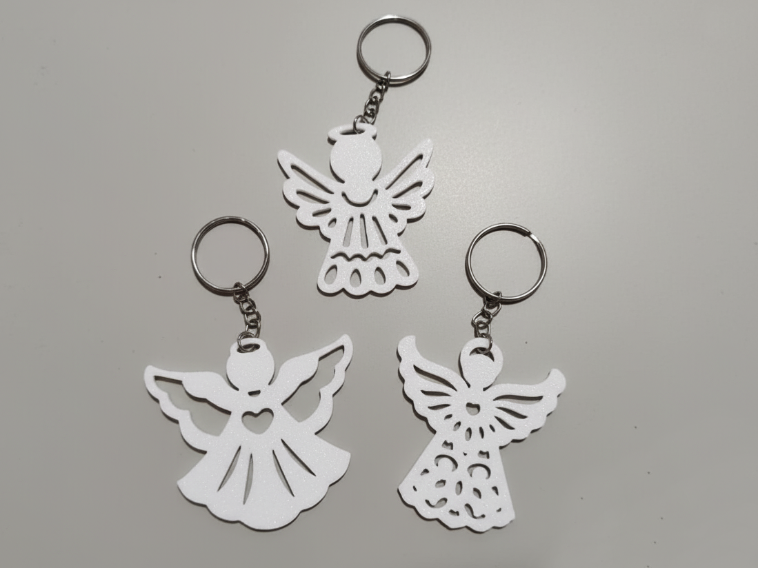 天使钥匙扣套装 x3 来自 juancruz_user MakerWorld:免费下载 3D 模型