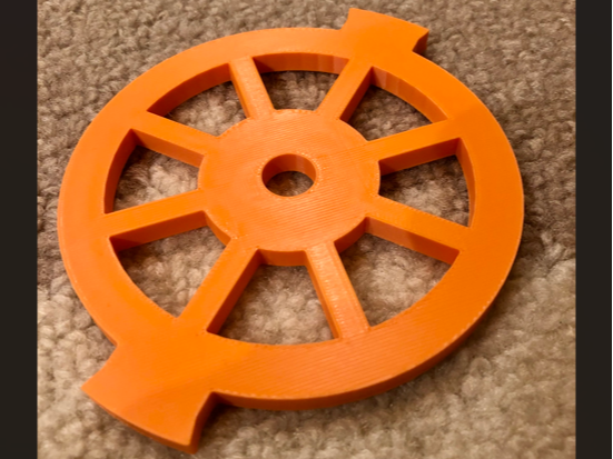 Battlebot Ripperoni 对称旋转器设计 (5英寸) 来自 A Giant Nut MakerWorld：免费下载 3D 模型
