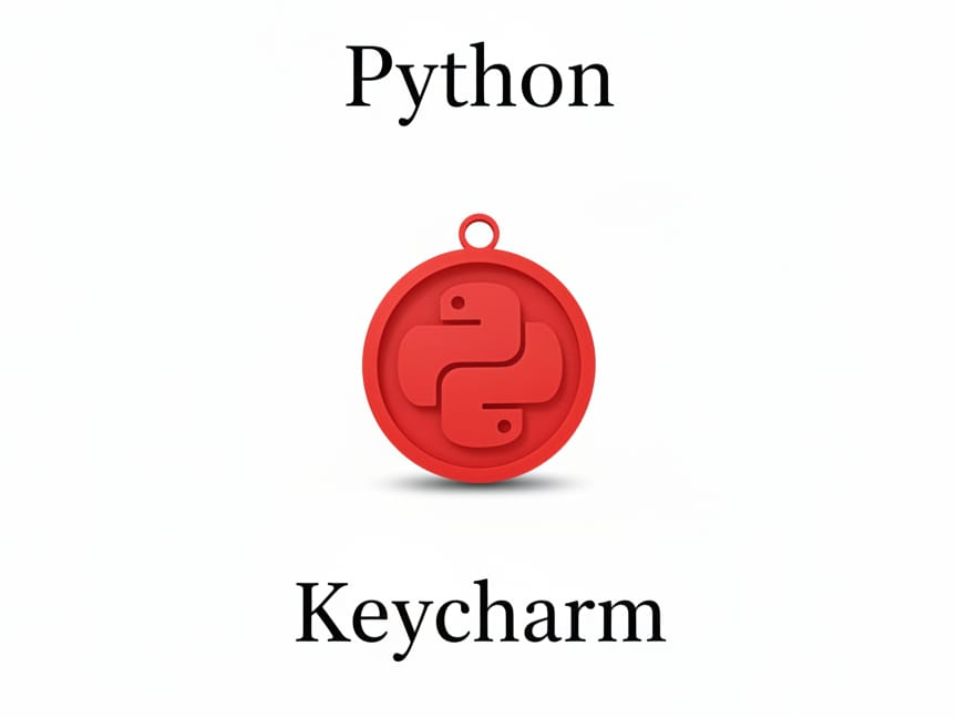 Python标志钥匙扣 – 程序员必备 - 免费 3D 打印模型 - MakerWorld