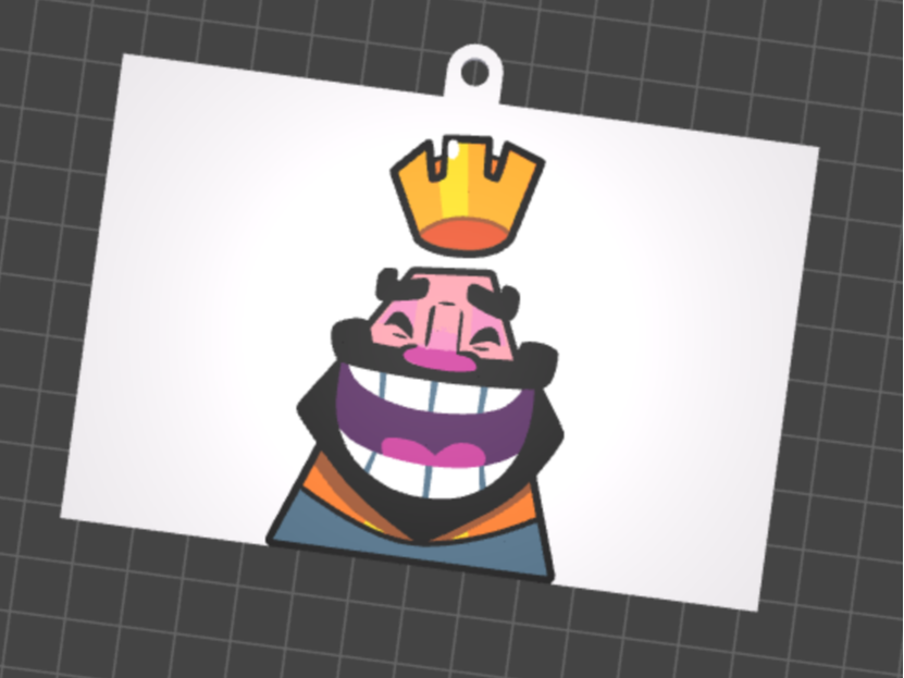 皇室战争哈哈国王表情 来自 Smiley MakerWorld:免费下载 3D 模型