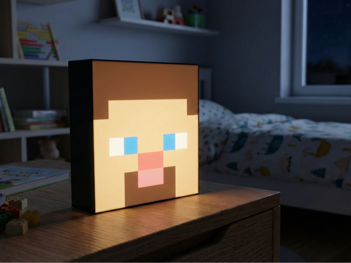 Minecraft 史蒂夫灯箱 - 氛围小夜灯 - 免费 3D 打印模型 - MakerWorld