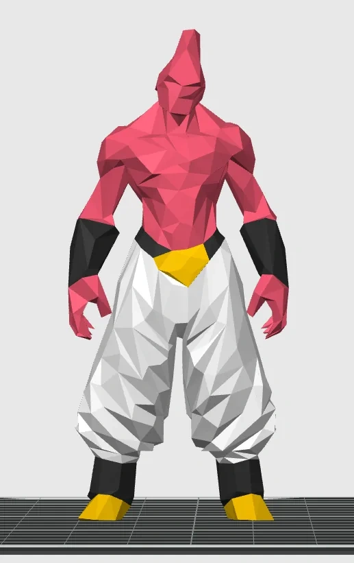 魔人布欧 Low Poly 模型 - 龙珠 - 免费 3D 打印模型 - MakerWorld