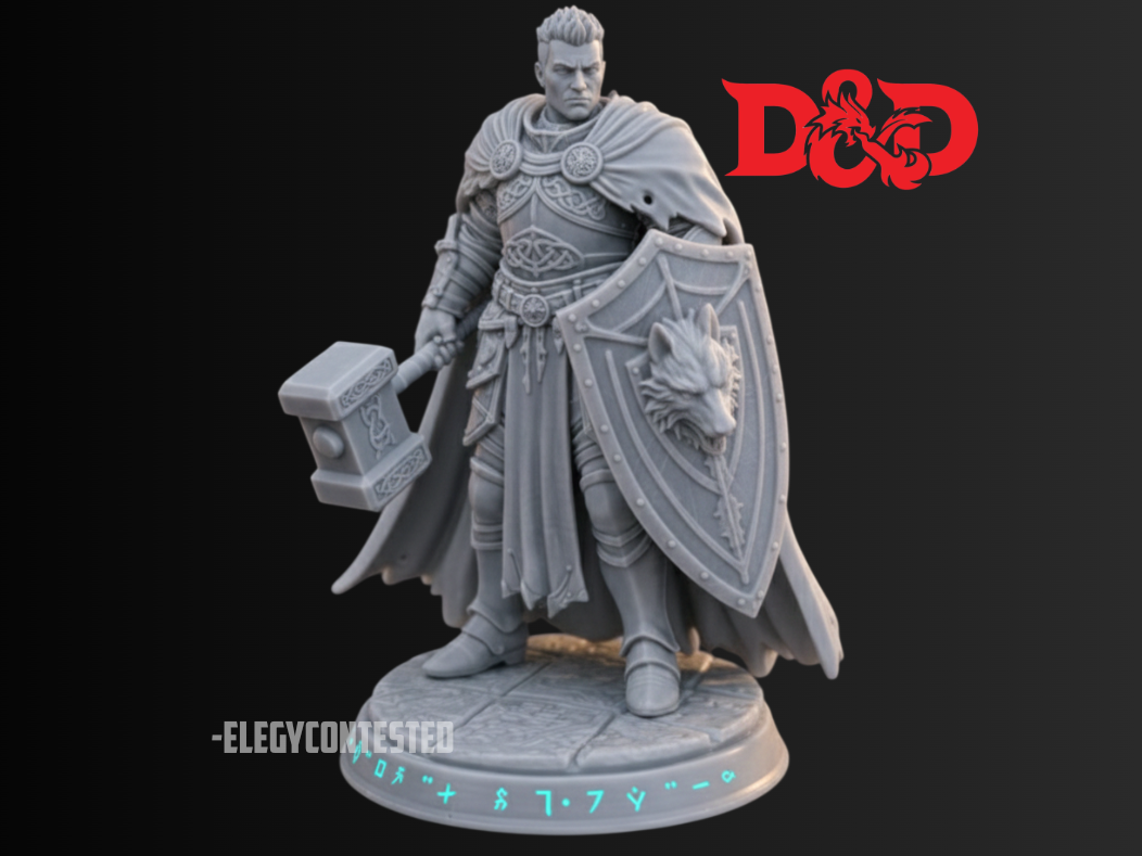 DnD Ready - 人类牧师 - 北境守望 (40mm) - 免费 3D 打印模型 - MakerWorld