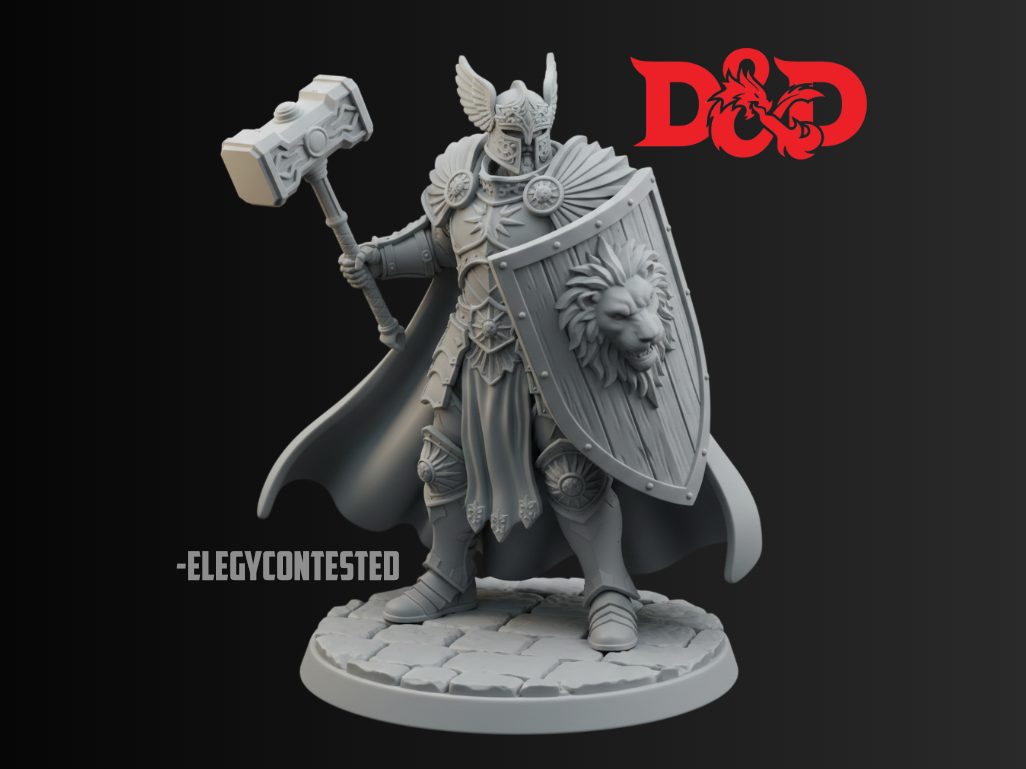 DnD 就绪 - 人类牧师 光之守卫(40毫米) - 免费 3D 打印模型 - MakerWorld