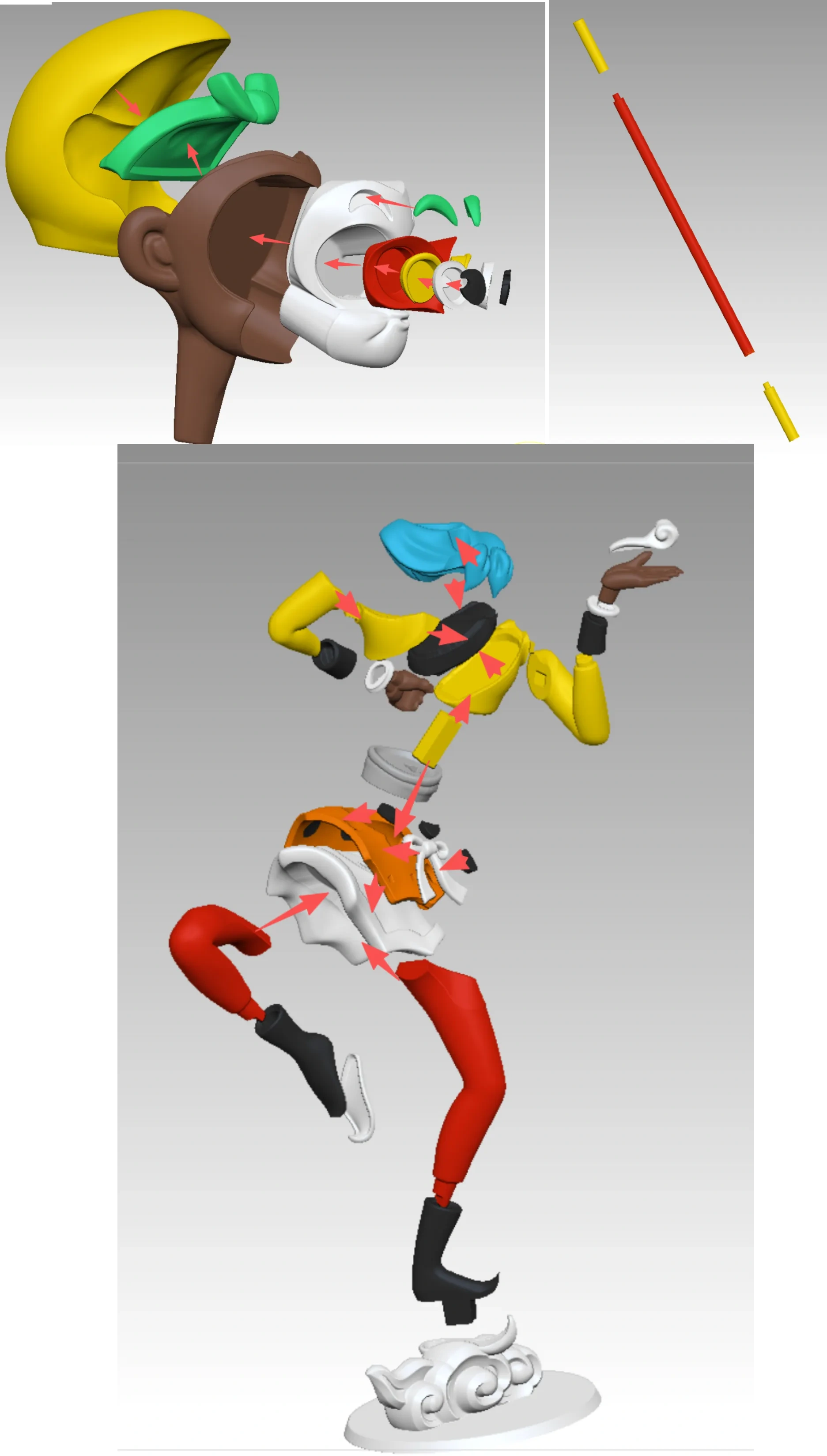 1961《大闹天宫》孙悟空（拆件）