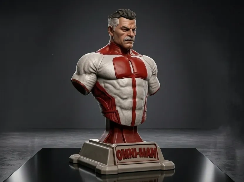 Omni-Man 半身像 - 免费 3D 打印模型 - MakerWorld